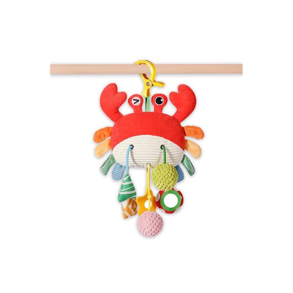Crab Baby Play Toy for Car Seats Strollers and Home - Dexterity Sensory and Teething - New