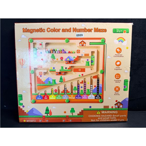 Magnetic Colour and Number Maze for Dexterity Brain Activity and Color Recognition Ages 3+