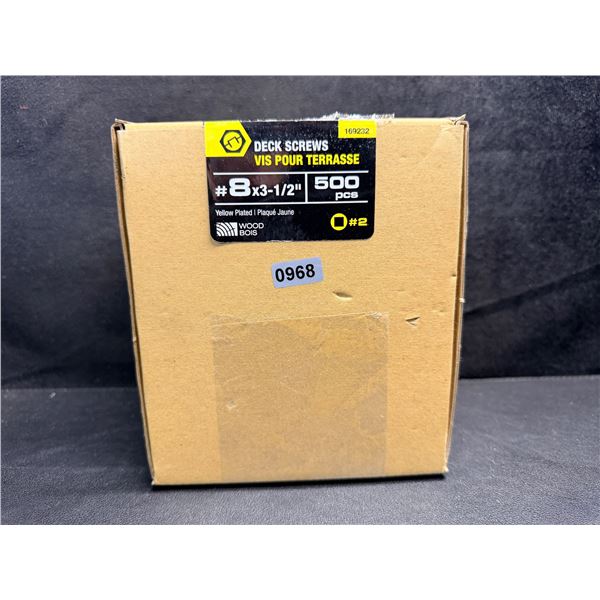 Box of 500pcs Deck Screws #8x3-1/2" Works with Robertson Bit #2 - New