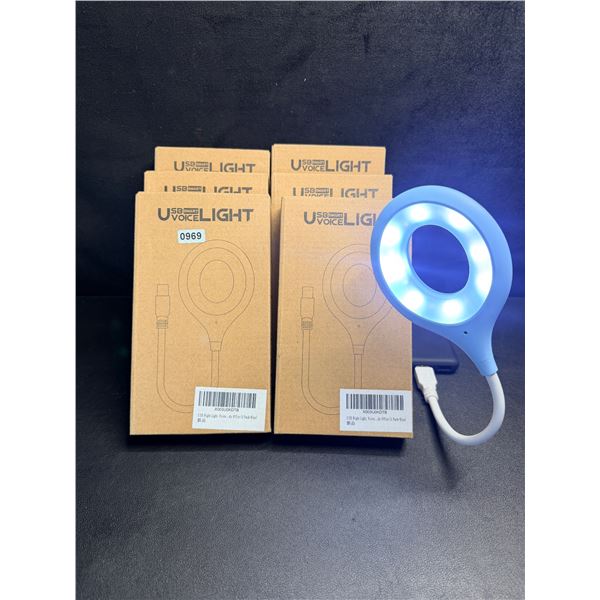 6PCS Individually Boxed Blue Smart USB Voice Light with Alternate Light Modes!  - New