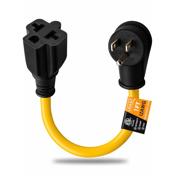 3PCS 1FT 15AMP Household to 20AMP RV Adapter Cables - New