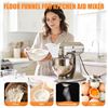 Image 2 : 2 Collapsible Silicone Funnels for KitchenAid Stand Mixers - New