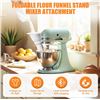 Image 3 : 2 Collapsible Silicone Funnels for KitchenAid Stand Mixers - New