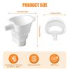 Image 5 : 2 Collapsible Silicone Funnels for KitchenAid Stand Mixers - New