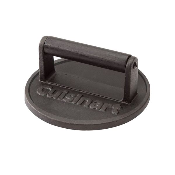 Cuisinart Outdoor 6.5" 2LB Cast Iron Round Smash Burger Press