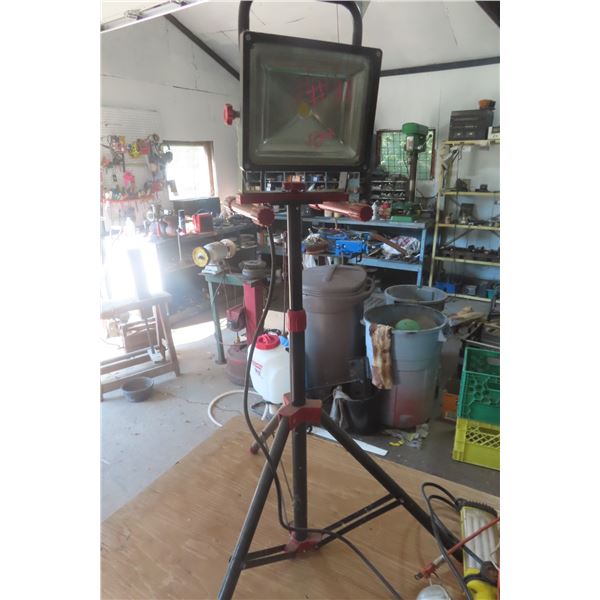 Halogen Shop Lights on Stand with Extension Cords