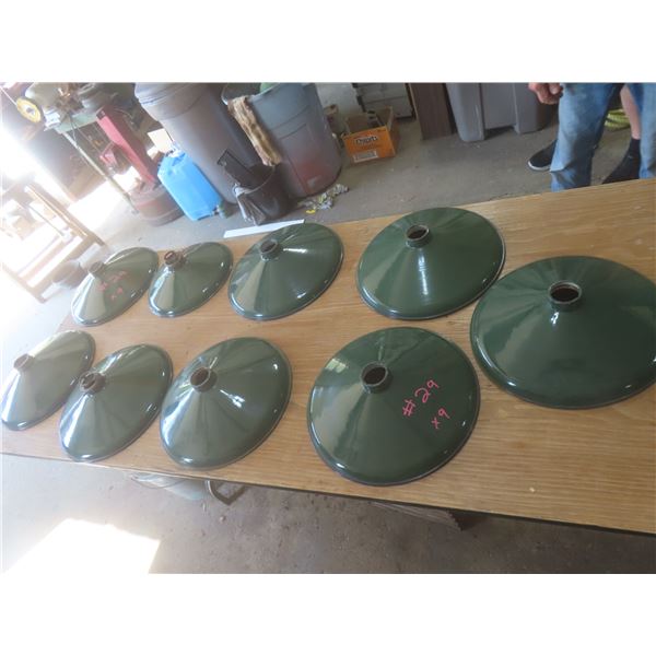 9 Porcelain Service Station Barn Light Shades