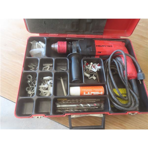 Hilti TM8 Hammer Drill with Case and Accessories