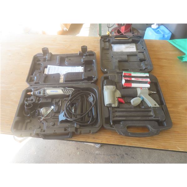 Air Brad Nailer and Dremel 4200 with Case and Accessories