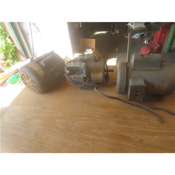 3 Electric Motors, Assorted HP