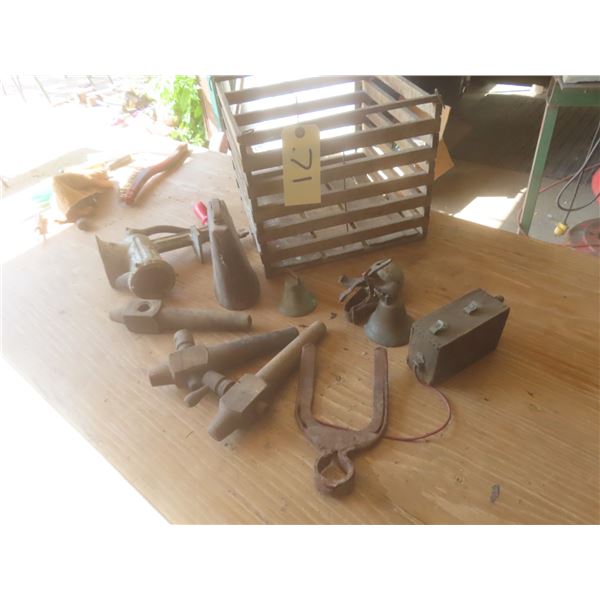 Meat Grinder, Model T Coil, Bells, and Spigot