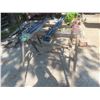 Image 2 : 2 Steel Sawhorses and 2 Mastercraft Folding Sawhorses
