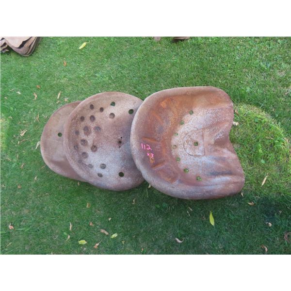 3 Metal Tractor Seats