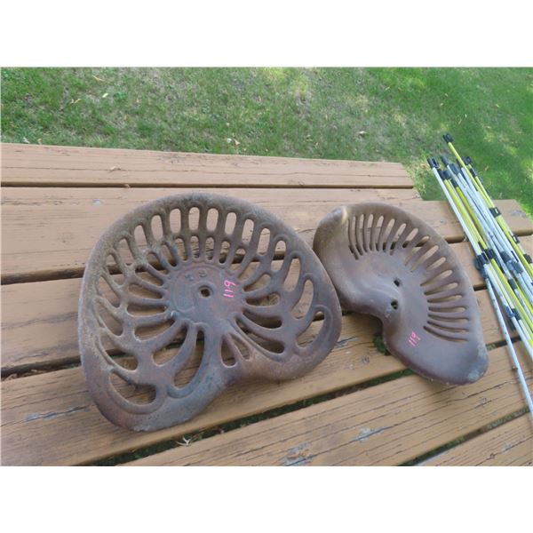 2 Cast Tractor Seats