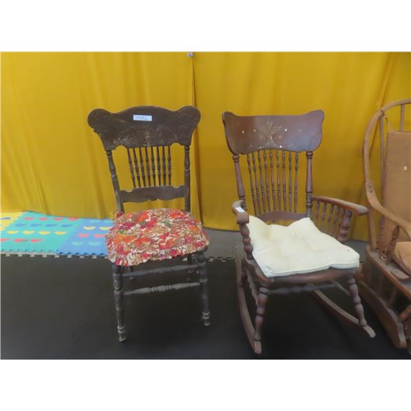 Rocking Chair and Press-Back Chair
