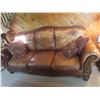Image 1 : Leather Sofa and Loveseat Set