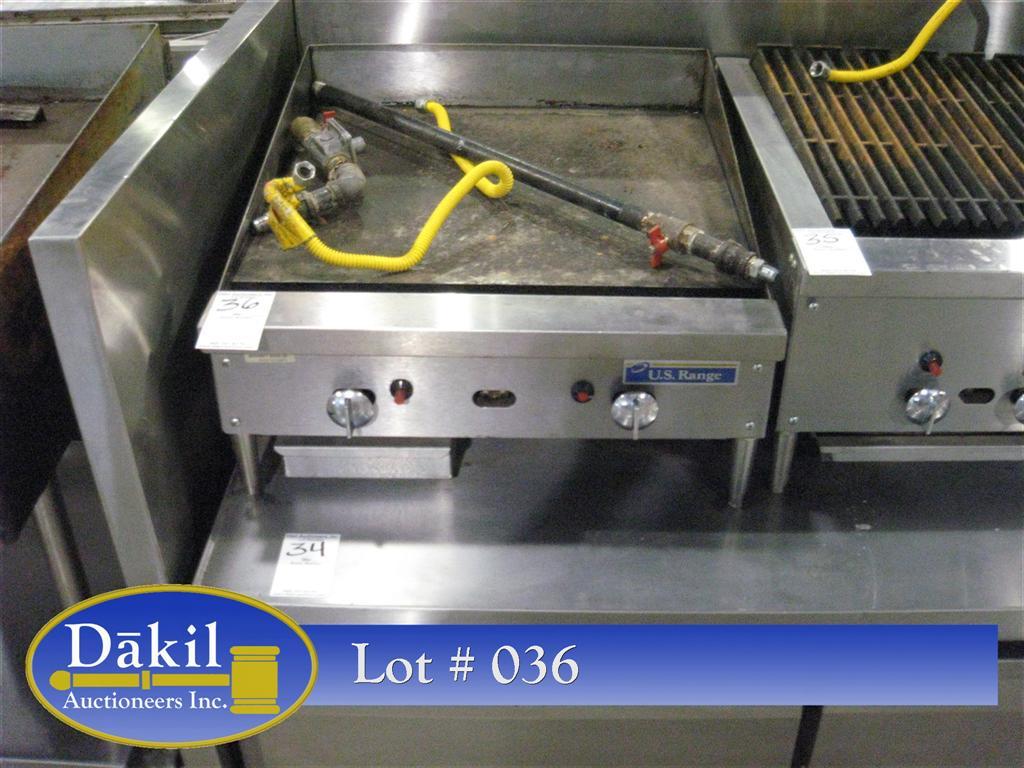 U.S.RANGE 24" 2 BURNER FLAT TOP GRILL