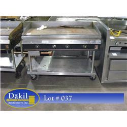 WOLF 48" 4 BURNER FLAT TOP GRILL W/ CASTERED EQUIPMENT STAND