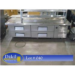TRUE 86" CASTERED STAINLESS STEEL EQUIPMENT STAND W/ REFRIGERATED PAN DRAWERS