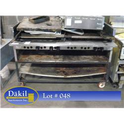 60" 12 BURNER GRILL W/ CASTERED STAND