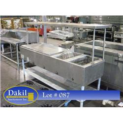 EAGLE 5 WELL STEAM TABLE W/ UPPER & LOWER SHELVES