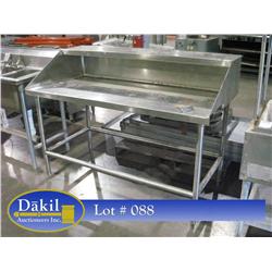 60" STAINLESS STEEL TABLE W SHELF & DRAIN