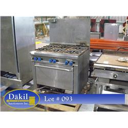 STAINLESS STEEL 34" 6 BURNER GRILL W/ OVEN