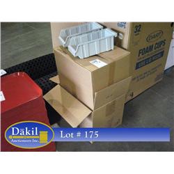 BOX OF PLASTIC BINS (X2)