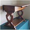 Image 1 : Wood Drop-Leaf Side Table with Lower Shelf