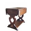 Image 3 : Wood Drop-Leaf Side Table with Lower Shelf