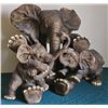 Image 1 : Large Elephant Family Resin Sculpture