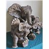 Image 3 : Large Elephant Family Resin Sculpture