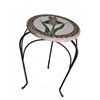 Image 3 : Stained Glass Mosaic Top Iron Plant Stand