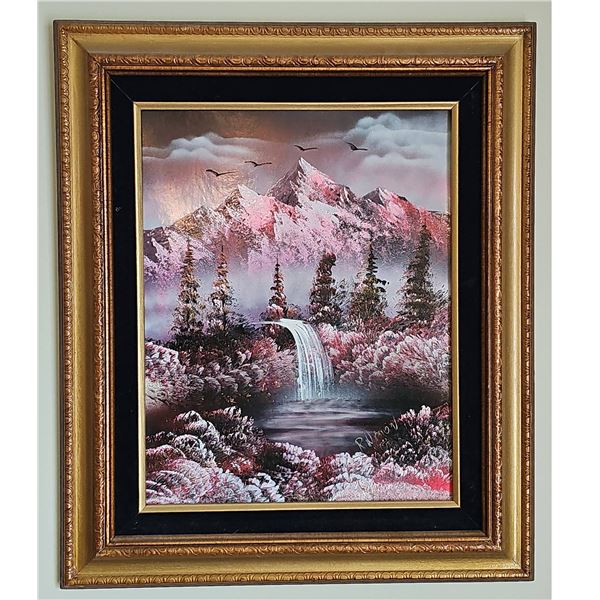 Ramon Espinoza Landscape Art with Gilt Frame