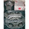 Image 4 : Clear Pressed and Cut Glassware, Including Mikasa Bowl
