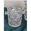 Image 3 : Cut Glass Crystal Tableware Set, 4 Pieces