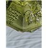 Image 4 : Green Pressed Glass Dishes and Candy Containers, 7 Pieces