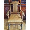 Image 1 : National Table Co. Oak Armchair with Upholstered Seat