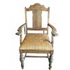 Image 3 : National Table Co. Oak Armchair with Upholstered Seat