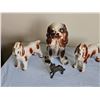 Image 1 : 3 Ceramic Dog Figurines and 1 Metal Dog Figurine