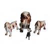 Image 2 : 3 Ceramic Dog Figurines and 1 Metal Dog Figurine