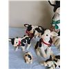 Image 5 : 8 Black and White Cow Figurines Resin with Holiday Accents