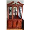 Image 1 : Wooden China Cabinet with Glass Doors and Shelves