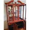 Image 5 : Wooden China Cabinet with Glass Doors and Shelves