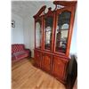 Image 7 : Wooden China Cabinet with Glass Doors and Shelves