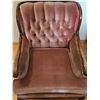 Image 4 : Upholstered Armchair with Carved Wood Detail