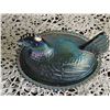 Image 2 : Blue Carnival Glass Hen on Nest Covered Dish