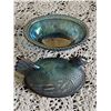 Image 4 : Blue Carnival Glass Hen on Nest Covered Dish