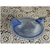 Image 2 : Blue Pressed Glass Hen-on-Nest Covered Candy Dish