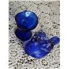 Image 3 : Cobalt Blue Glass Rooster Covered Dish